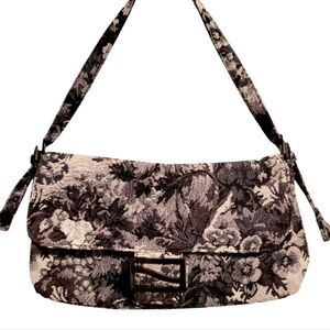 Purple Tapestry Retro Vintage Floral Patterned Women's Bag